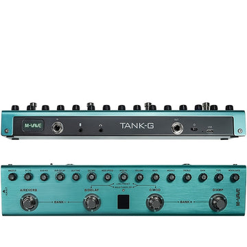 Pedal de efectos de guitarra multifuncional - Unidad de efectos de guitarra eléctrica digital, incluye 36 presets editables, con coro, retraso, silencio, PRETTY SCREW, MOD, carga de IR, grabación, función de afinador, batería incorporada, admite conexión