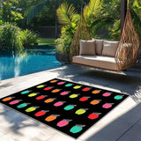Veludo/852g/m², estampado, patrón geométrico abstracto, decoración casual para salas de juegos, bajo piso, fácil de mantener, con el suave tacto del lujo del veludo, alfombra de gradiente, respaldo antideslizante - Lavable a máquina, adecuado para exteri