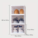 Caja transparente para zapatos de 1 a 3/6 niveles, apilable, plegable, a prueba de polvo, con múltiples opciones de almacenamiento
