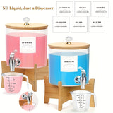 1 Juego/2 Juegos, Dispensador de Detergente para Lavandería con Estante, Grifos, Contenedor de Plástico con Tapa para Organización de la Habitación de Lavandería