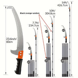 Sierra de Palo Manual, Alcance Extendido - Herramienta de Podar Resistente con Cuchillas Afiladas, Ligera y Robusta para Poda de Árboles, Ideal para Jardines, Céspedes y Patios, Mango Ergonómico, Material Antioxidante, Uso Exterior