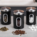 1pc Contenedor Hermético de Acero Inoxidable para Almacenamiento de Alimentos - Reutilizable, Tarro Metálico Redondo con Tapa Abatible para Granos de Café, Té, Azúcar y Más - Perfecto para la Organización de la Cocina