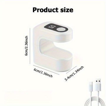 Linterna Portátil para Uñas con Temporizador Digital - Lámpara LED USB para Endurecimiento de Gel, Secador Compacto para Hogar y Salón, Batería de Litio de Larga Duración, Esmalte en Gel para Manicura/Pedicura - Blanco/, Diseño Elegante, Construcción Lig