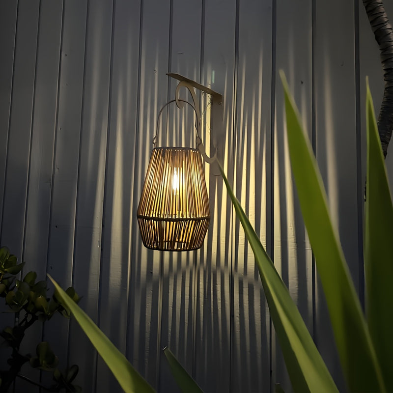 Lámparas solares para exteriores con brillo cálido - Luces de patio de jardín duraderas de plástico para barbacoa, césped y decoración de patio, instalación fácil con tiras adhesivas, decoración de patio al aire libre, iluminación de césped, iluminación
