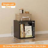 1 Armario de almacenamiento moderno de acero al carbono - Diseño plegable que ahorra espacio, armario multifuncional adecuado para oficina, armario, mesa de noche - Fácil de ensamblar, organización del hogar | Estructura metálica duradera, negro y blanco