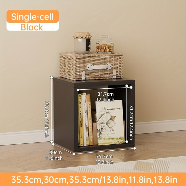 1 Armario de almacenamiento moderno de acero al carbono - Diseño plegable que ahorra espacio, armario multifuncional adecuado para oficina, armario, mesa de noche - Fácil de ensamblar, organización del hogar | Estructura metálica duradera, negro y blanco