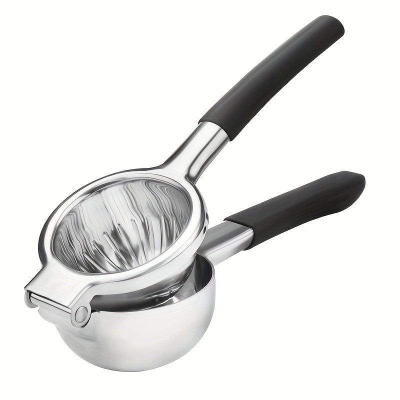 Exprimidor manual de cítricos de acero inoxidable con asas de silicona, prensa de frutas para limones, naranjas, artilugio de cocina para uso doméstico