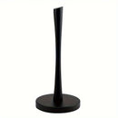 Soporte de Papel de Cocina de Acero Inoxidable - Elegante Soporte de Encimera con Almacenamiento de Película Adhesiva, Instalación Sin Taladro, Negro/Plateado