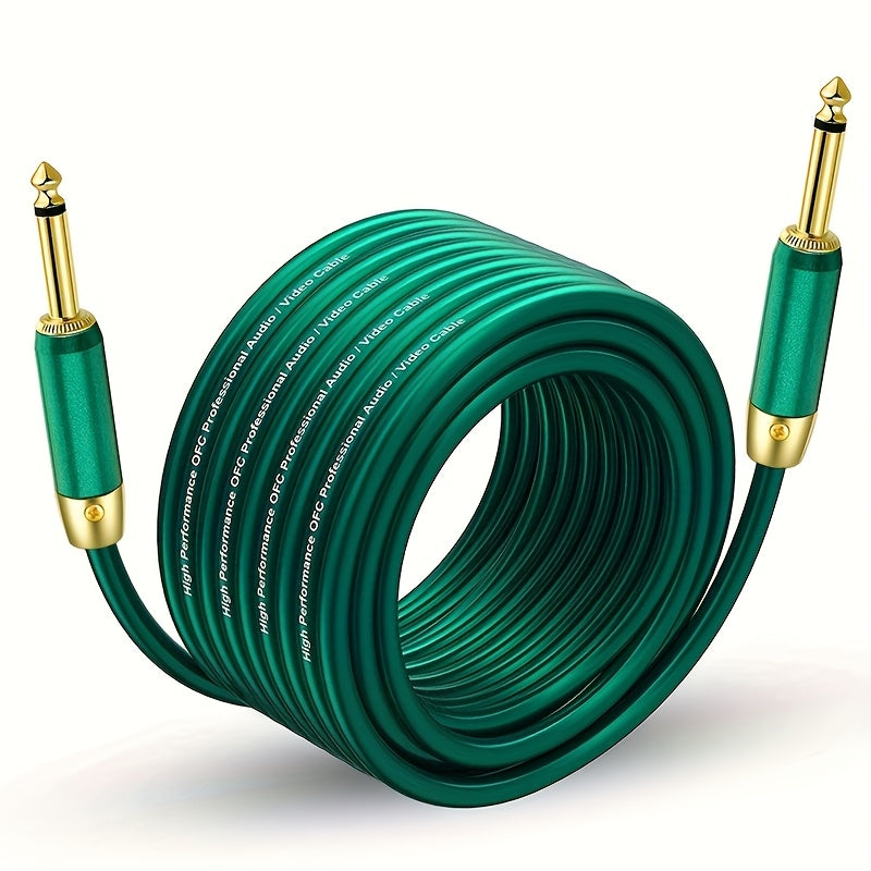 Cable de guitarra 10/20 pies, cable profesional para instrumentos doble blindado 6.35mm recto a recto/derecho a ángulo compatible con amplificador, bajo, teclado, mezclador y ecualizador. Artículo más vendido, temporada de graduación