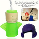 1 pieza, limpiador de vapor para microondas y horno "Mama Enojada", herramienta de limpieza de cocina multiusos, no tóxica, segura para refrigeradores y microondas, fácil de usar, material duradero de TPU, diseño vibrante azul, verde, púrpura, amarillo,