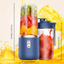 Extractora portátil inalámbrica, recargable por USB con 2 tazas, mini licuadora con tapa para batidos y batidos, licuadora de frutas para cocina, hogar y viajes, máquina de bebidas.