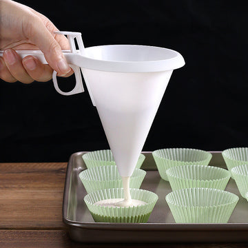 1 Juego de 1 Funnel de masa para pasteles manual - Utensilio de cocina fácil de usar para cupcakes, panqueques, postres - Herramienta de repostería segura para alimentos, no necesita electricidad, esenciales para la repostería | Herramienta de cocina fun