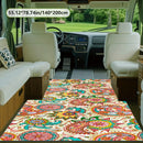 Impresión digital 2D plana con patrón tradicional, alfombra decorativa de estilo clásico, almohadilla interior para RV, alfombra para tienda, patio, entrada, camping, adecuada para camping al aire libre, senderismo, viajes en carretera, balcón, patio, cé