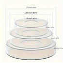 Soporte Redondo de Acrílico Transparente de 5.0 cm de Alto para Pastel, Boda DIY con Relleno Aleatorio y Soporte de Exhibición Combinado, Apilable, para Bodas, Cumpleaños, Decoraciones de Mesa, Suministros para Fiestas Sin Luz