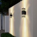 1/2 piezas de lámpara de pared para exterior con base E27 reemplazable, ideal para porche, puerta principal, jardín, balcón o escaleras (no incluye focos)