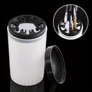 Vaso de Fregado Profesional para Uñas con Tapa - Organizador Hipoalergénico para Manicura en Salón y Hogar, Transparente - Construcción Duradera en Plástico - Sin Necesidad de Electricidad - Para Cepillos de Acrílico y Gel, Herramientas de Uñas - Almacen