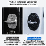 2 piezas/4 piezas de protector de cerradura de puerta de coche de silicona - Ajuste universal para la mayoría de los vehículos, absorción de impactos, platos de choque gruesos a prueba de óxido, reducción de ruido y protección completa