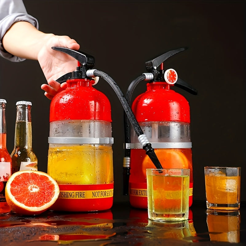 Dispensador de Cerveza Acrílico de Gran Capacidad 1pc - Diseño Único de Extintor de Incendios con Copa de Agua, Perfecto para Fiestas, Bares y Restaurantes