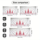 Banner de puerta 2D, 1 unidad, decoración navideña Árbol de Navidad rosa, poliéster, para regreso a clases, fiesta hawaiana, fondo de decoración de habitación, decoración de jardín exterior