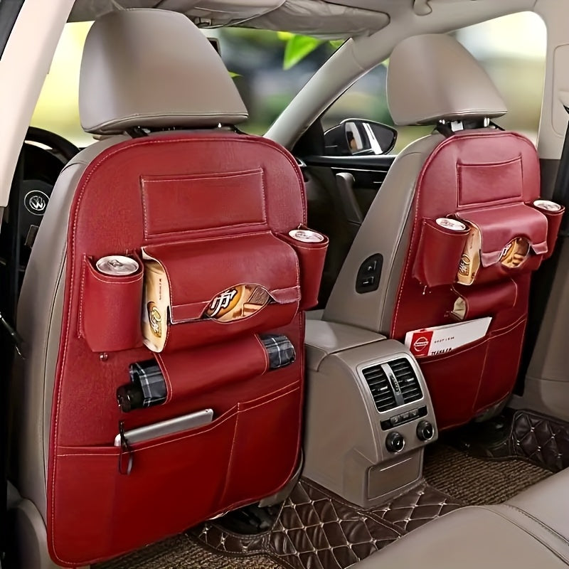 1/2piezas Bolsa de almacenamiento práctica para el respaldo del asiento del coche! Capacidad grande de varias capas. No es necesario instalar la bolsa colgante, artefacto de clasificación de accesorios para coche, muy adecuado para accesorios interiores
