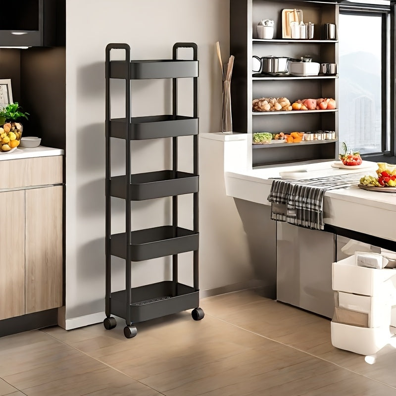 Carrito organizador giratorio de varias capas con ruedas - Organizador de plástico resistente para ropa interior, calcetines y accesorios, gran capacidad de carga, ideal para dormitorio, cocina y camping, organizador de dormitorio | Organizador de varias