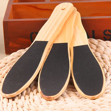 Piedra pómez con mango de madera, agente de eliminación de heridas, piedra pómez y raspador de talón de doble cara para eliminar la luz muerta beige, herramientas de cuidado de pies para uso en casa y salón.