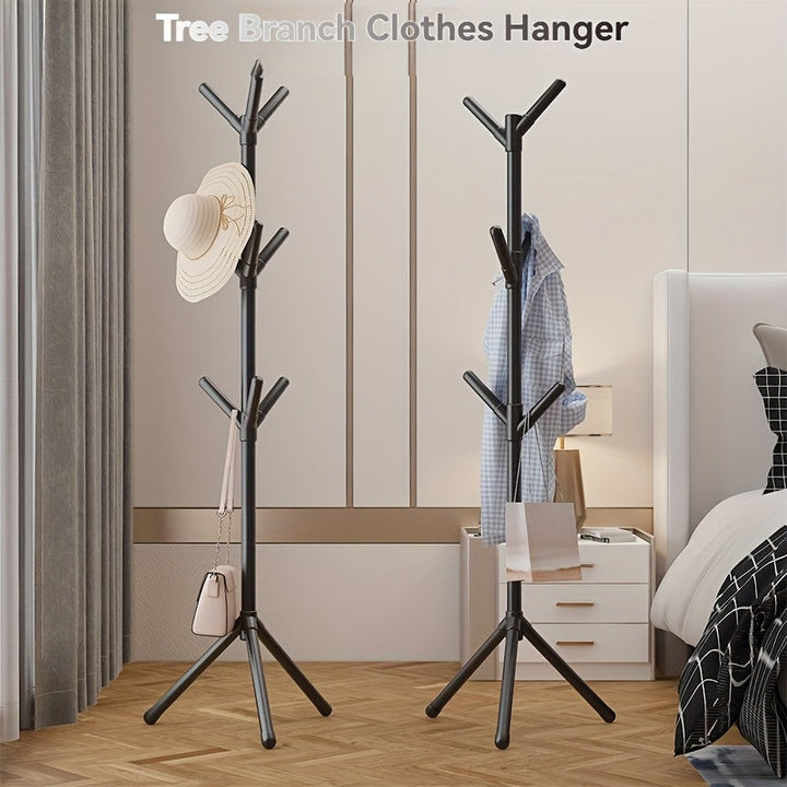 Perchero de Árbol Autónomo de Plástico Resistente - Diseño Multiusos para Ahorrar Espacio, Capacidad de 27.22 KG, Solución Moderna para Hogar y Oficina, Organizador de Sombreros, Bolsas, Toallas y Ropa, Estante Portátil para Armarios