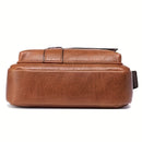 Bolsa cuadrada neutra para hombre, bolso de hombro unisex, bolso casual de negocios vertical vintage para hombre.