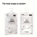 5-Unidad Paquete Grande Bolsas de Absorción de Humedad de 500ml para Ropa - Sin Electricidad, Sin Requerimiento de Energía, Alta Capacidad para Armario y Deshumidificación en el Hogar, Blanco con Acentos Azules, Absorción de Humedad|Diseño Transparente|V