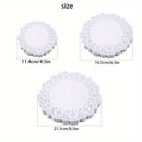 25 piezas de elegantes cojines de papel de encaje - Alfombras redondas resistentes al calor para bufé, pastel, servicio de comida frita | Ideal para decoración de fiestas, bodas, banquetes, alfombras resistentes al calor | Decoración de mesa con diseño d