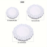 25 piezas de elegantes cojines de papel de encaje - Alfombras redondas resistentes al calor para bufé, pastel, servicio de comida frita | Ideal para decoración de fiestas, bodas, banquetes, alfombras resistentes al calor | Decoración de mesa con diseño d