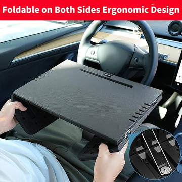 Escritorio Pequeño Multifuncional para Coche, Mesa de Computadora de Oficina de Viaje, Mesa Plegable para Comedor, Escritorio Portátil con Almacenamiento