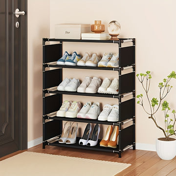 Organizador de zapatos de 5/7 niveles ahorrador de espacio - solución perfecta para diez ocasiones, fácil de montar, apilable y expandible para salas, dormitorios y alquileres