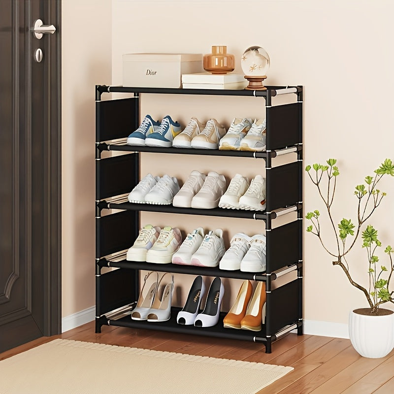 Organizador de zapatos de 5/7 niveles ahorrador de espacio - solución perfecta para diez ocasiones, fácil de montar, apilable y expandible para salas, dormitorios y alquileres