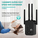 Amplificador de señal Wifi Momoter, modo dual AP/Extensor, fuerte señal Wifi con excelente penetración, soporta 35 dispositivos con 4 antenas para cobertura de 360 grados, incluye puerto Ethernet - Adecuado para oficinas, hogares, cafeterías y otros luga