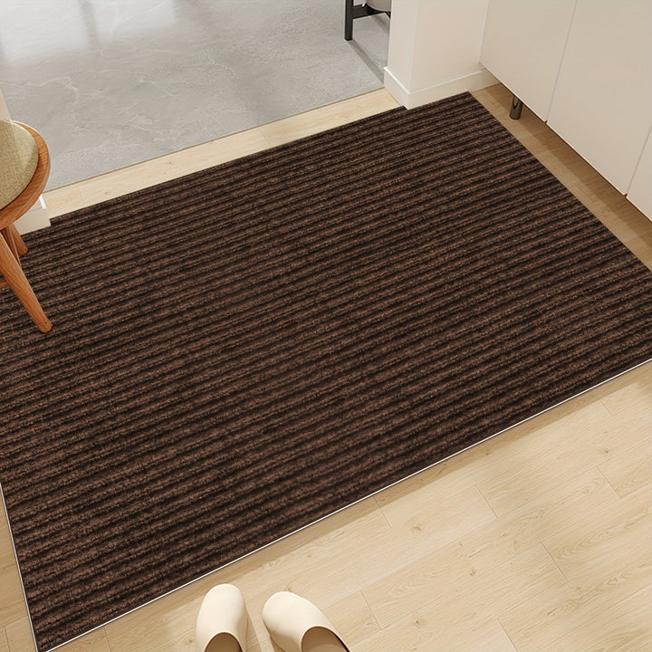Alfombra antideslizante para puerta, 1 pieza, gris oscuro elegante, lavable a máquina y de secado rápido, perfil bajo con respaldo de goma, superficie texturizada para mejor agarre, ideal para uso en interiores/exteriores, disponible en varios tamaños, a
