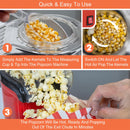 Hacedor de Palomitas de Maíz Portátil Pequeño - Sabor Casero, 110V Eléctrico, Diseño Rojo y Negro con Ventana de Visión Clara, Perfecto para Noches de Cine en Casa y Bocadillos de Vacaciones, Merienda de Noche de Cine, Diseño Clásico Rojo, Cámara de Cocc