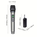 Microfono sin varillas Portátil con Carga USB-C, 4 Efectos de Voz (Control de Volumen, Eco/Reverberación en Tiempo Real), Botón Silencio Integrado - para Karaoke, Actuaciones En Vivo, Podcasts, Reuniones, Hogar/Aire Libre - Compatible con Smartphones, Ta