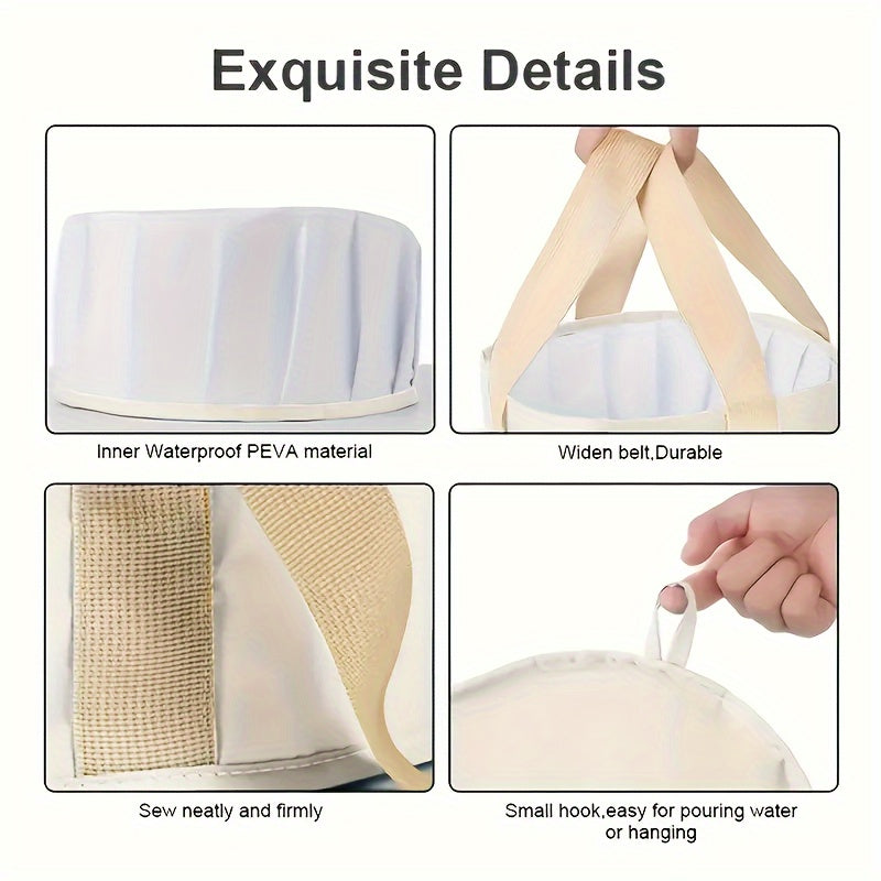 Tina para pies plegable y portátil, sin perfume, baño de pies plegable no eléctrico, asas reforzadas, diseño fácil de verter y colgar, no requiere batería, para spa en casa y cuidado de la belleza.