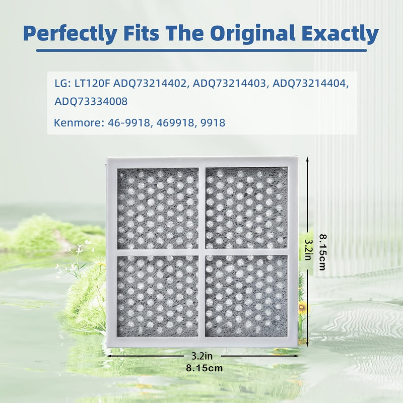 4/6pcs Filtro de Aire de Repuesto para Refrigerador LT120F Compatible con LG Kenmore Elite Reemplazo 46-9918, 469918, 9918, ADQ73214402, ADQ73214403, ADQ73214404, ADQ73334008 LMXS30776S HF17