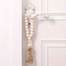 1 pieza de guirnalda de cuentas de madera con borla en forma de corazón - Decoración romántica para el hogar en el Día de San Valentín, estilo moderno, cuentas de madera natural, no requiere batería, ideal para sala de estar o dormitorio.