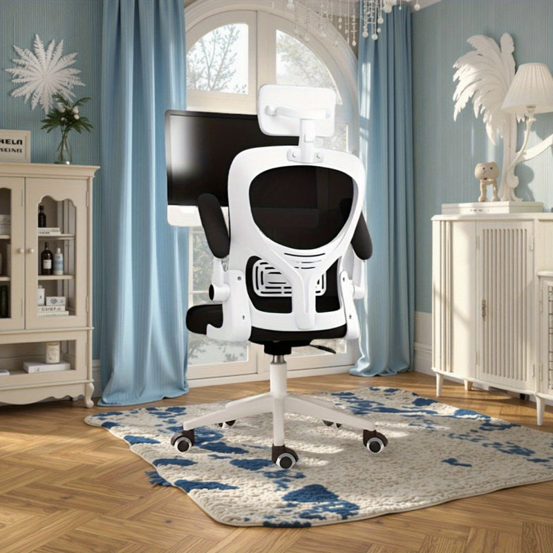 Silla de juego ajustable antropomórfica - Malla cómoda y transpirable, silla ejecutiva para hogar y oficina, disponible en 3 colores, base giratoria de 360° con 5 ruedas adecuadas para todas las estaciones y 11 festivales - Regalo