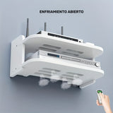Estantería de Montaje en Pared para Ahorrar Espacio, 1 pieza, Material PP, Organizador sin Taladro para Enrutador y Decodificador de TV, Solución de Almacenamiento Utilitario Sin Carga