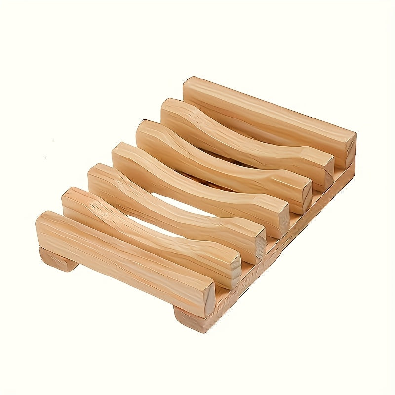 Juego de jaboneras de madera de alta calidad - Autodrenante, adecuado para encimeras de baño y cocina, soporte de jabón para baño