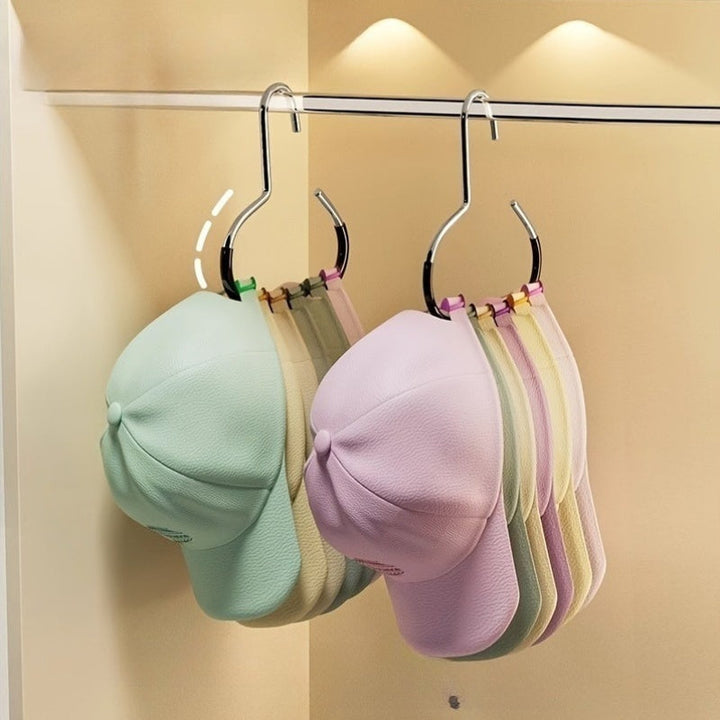 Soporte de sombrero 8 en 1, colgador de gorras de béisbol integrado en el armario del dormitorio, estante de exhibición colgante multifuncional para uso doméstico, sin rastro, sin gancho, 12 meses para almacenamiento de sombreros, mantén los sombreros li