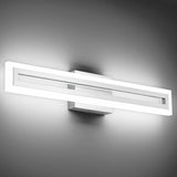 [Luces LED 24In/60cm de Níquel] Luces de Baño LED de 24In/60cm en Níquel Cepillado - Luces de Tocador Sobre Espejo Luz de Pared - 6000K