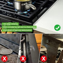 2 piezas de protección lateral de estufa de aleación de aluminio, cubierta protectora de cocina, anti-derrame, fácil de limpiar, con ajuste para estufas de 23,4 pulgadas para cocina