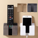 Organizador Versátil de Pared para Teléfonos, Controles Remotos y Cargadores - Instalación Sin Taladro, Perfecto para Dormitorio, Baño, Oficina, Estantes