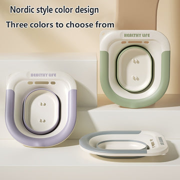Conjunto de 2 piezas de bañeras para sentarse, artefacto para lavado de glúteos, lavabo libre para sentarse para el cuidado íntimo de las mujeres, lavabo de inodoro, lavabo para el cuidado de personas mayores