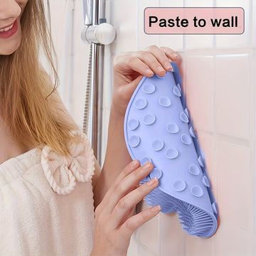2 Piezas - Almohadilla de Masaje para Pies de Silicona para Baño RV, Almohadilla Exfoliante Antideslizante con Ventosas, Masajeador de Espalda Montado en la Pared, Accesorio para Ducha RV, Ideal para Hogar Familiar